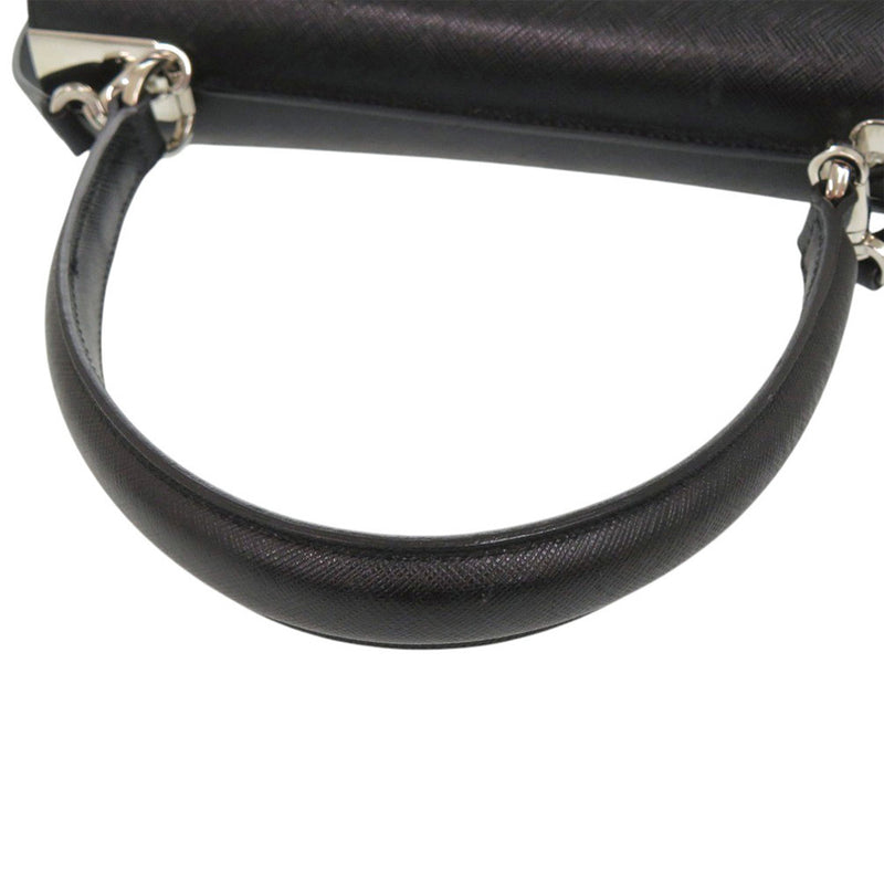 Leather Double Gancini Top Handle Bag - Image 10