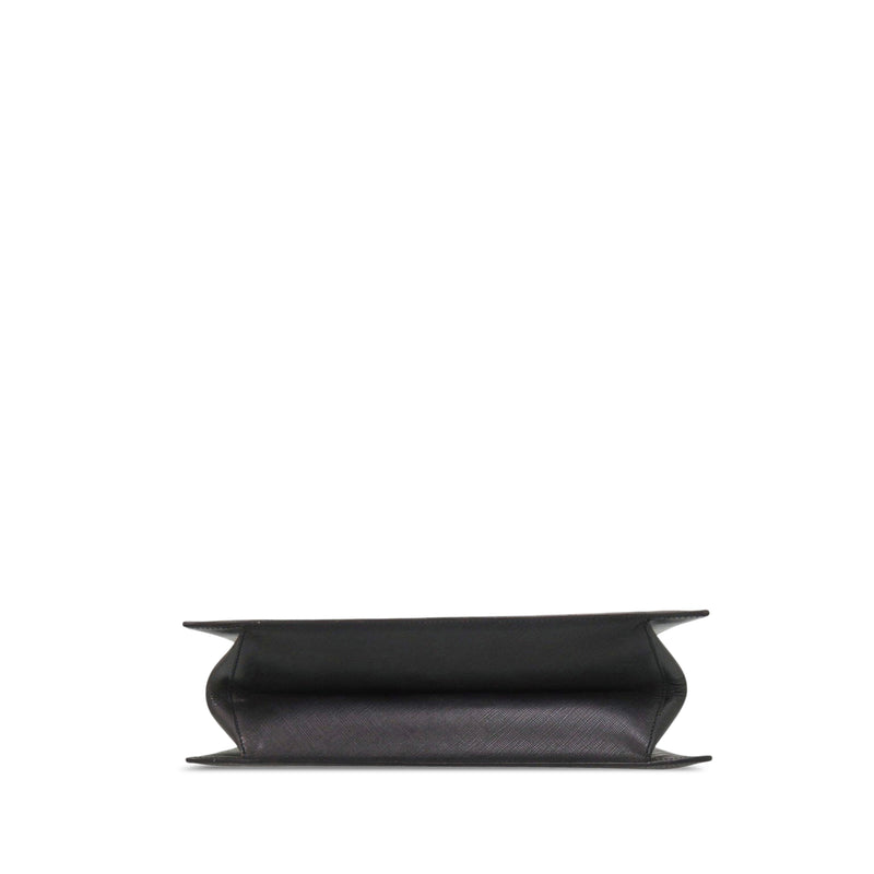 Leather Double Gancini Top Handle Bag - Image 3