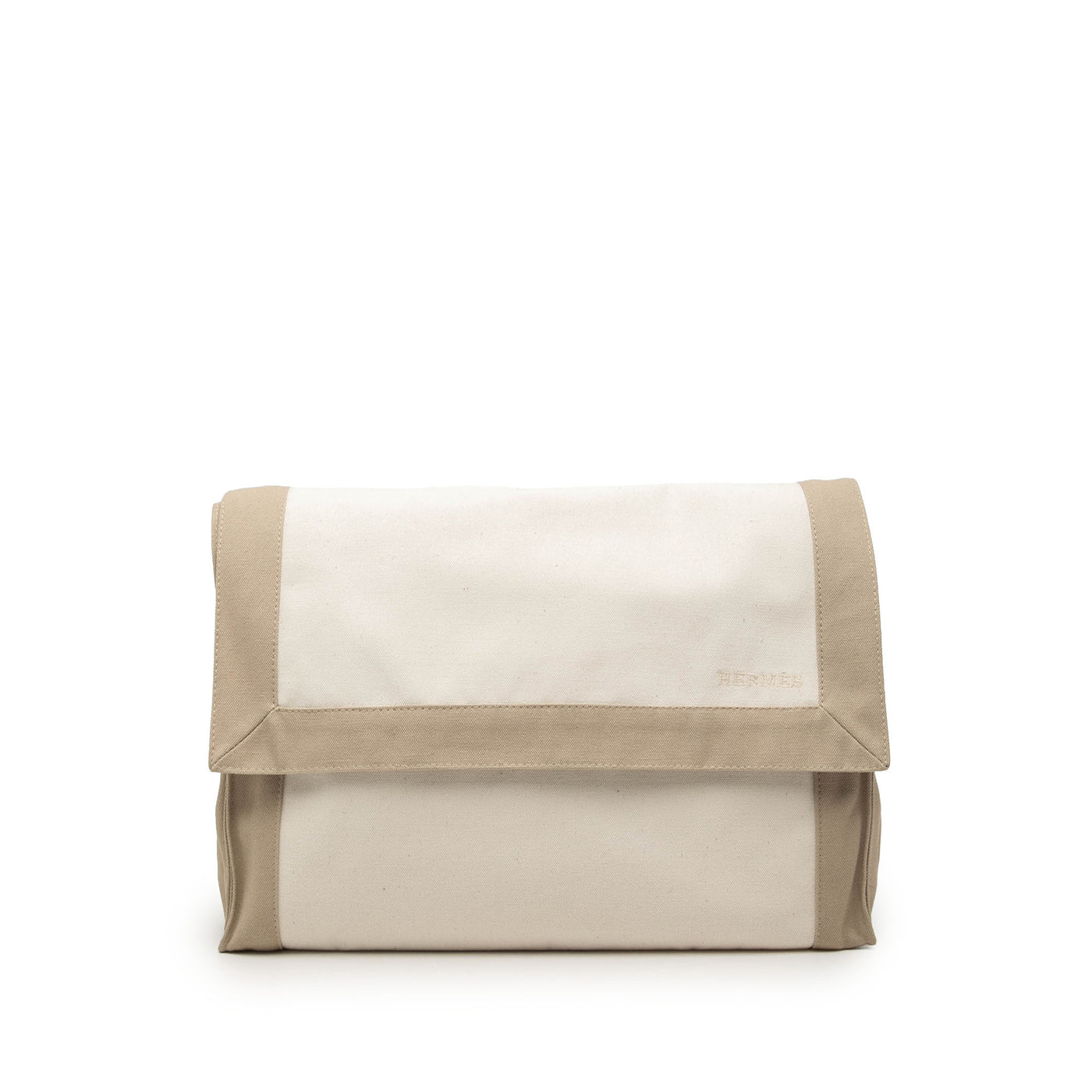 Bicolor Canvas Tapis de Selle Clutch - Image 1
