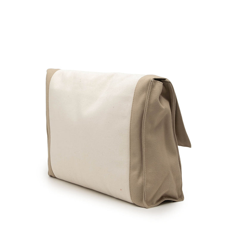 Bicolor Canvas Tapis de Selle Clutch - Image 2