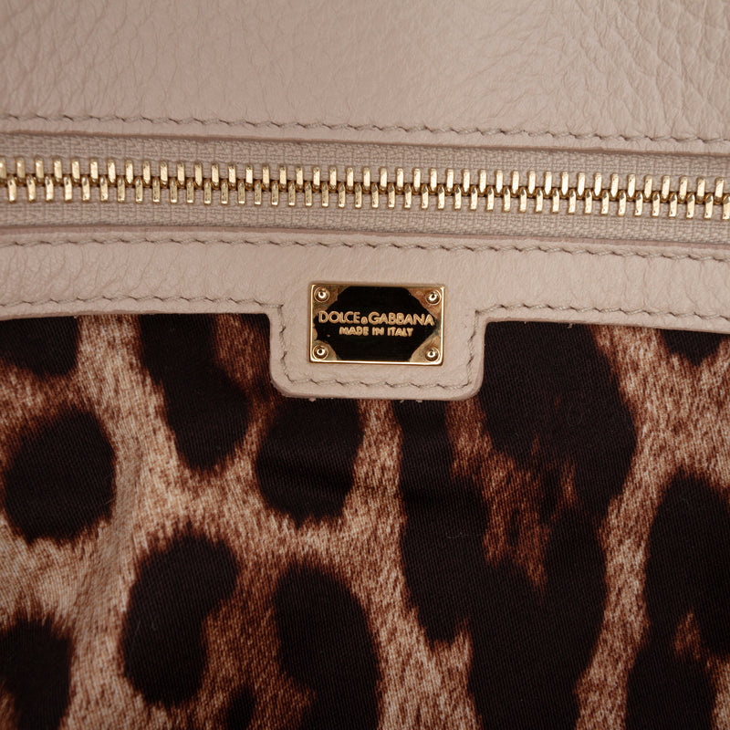 Large Pebbled Leather Miss Sicily Satchel - Image 6