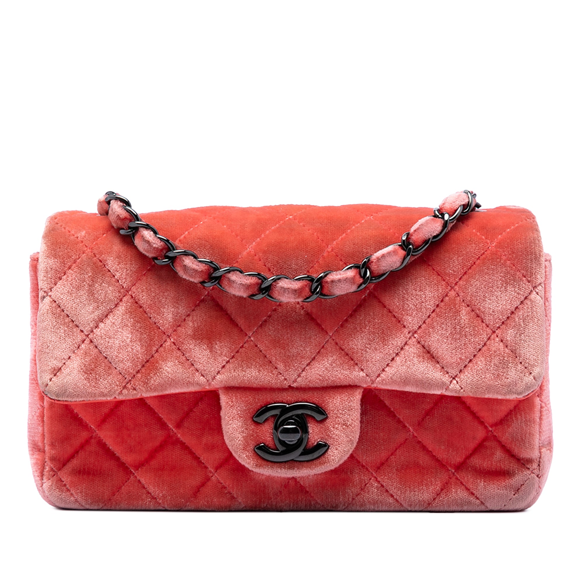 Mini Rectangular Classic Velvet Single Flap - Image 1