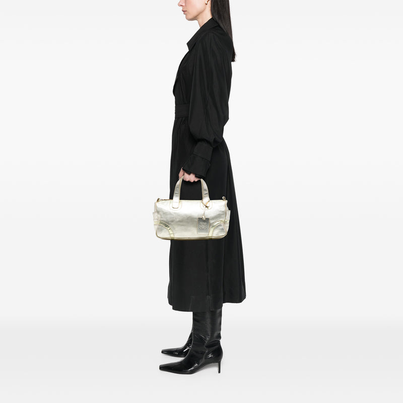 Metallic Leather Handbag - Image 7