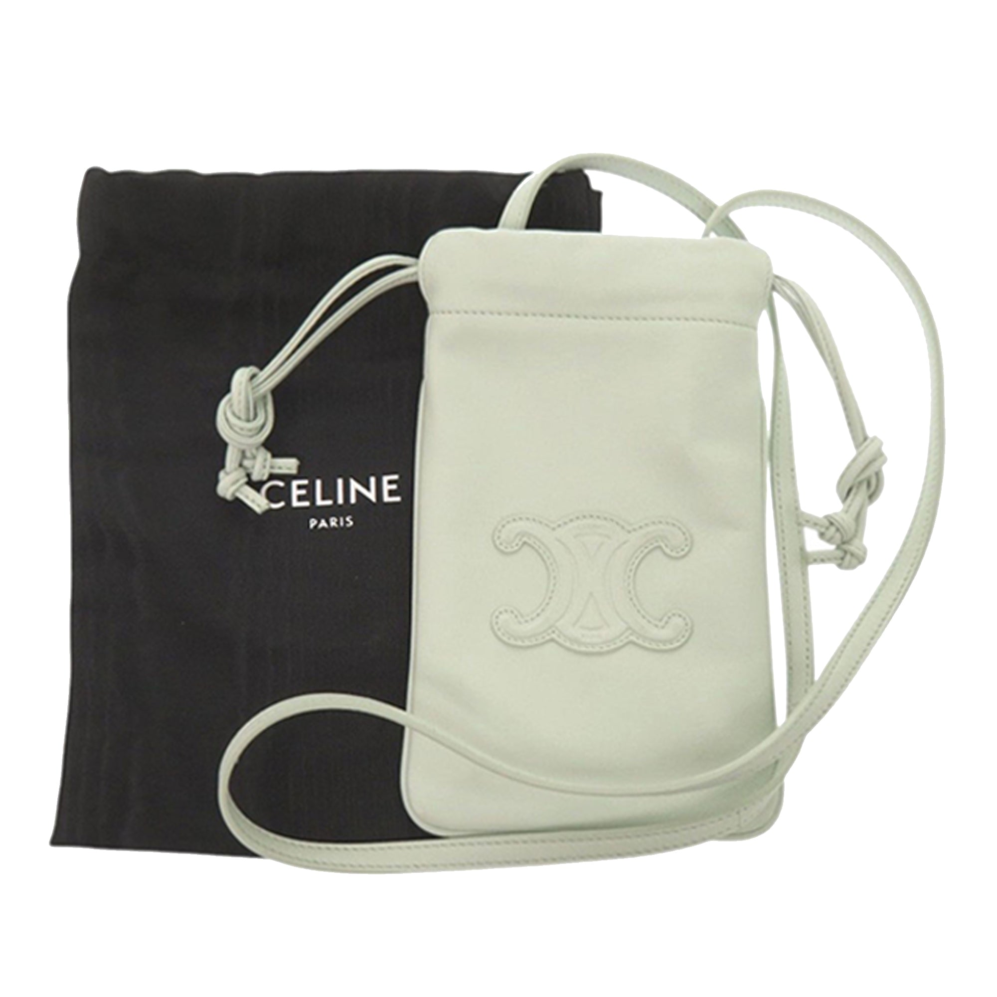 Calfskin Cuir Triomphe Phone Pouch - Image 10