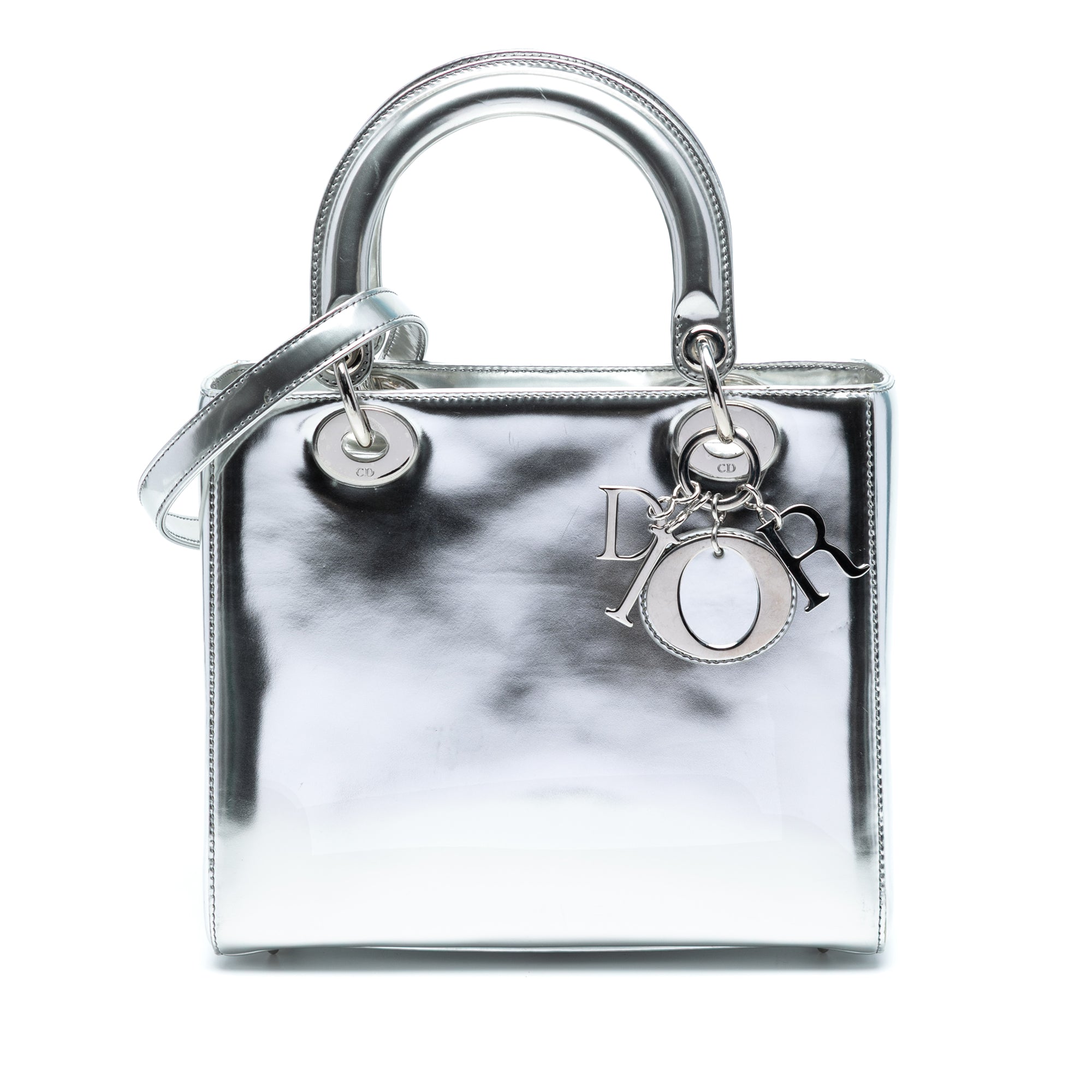 Medium Metallic Patent Lady Dior - Image 1
