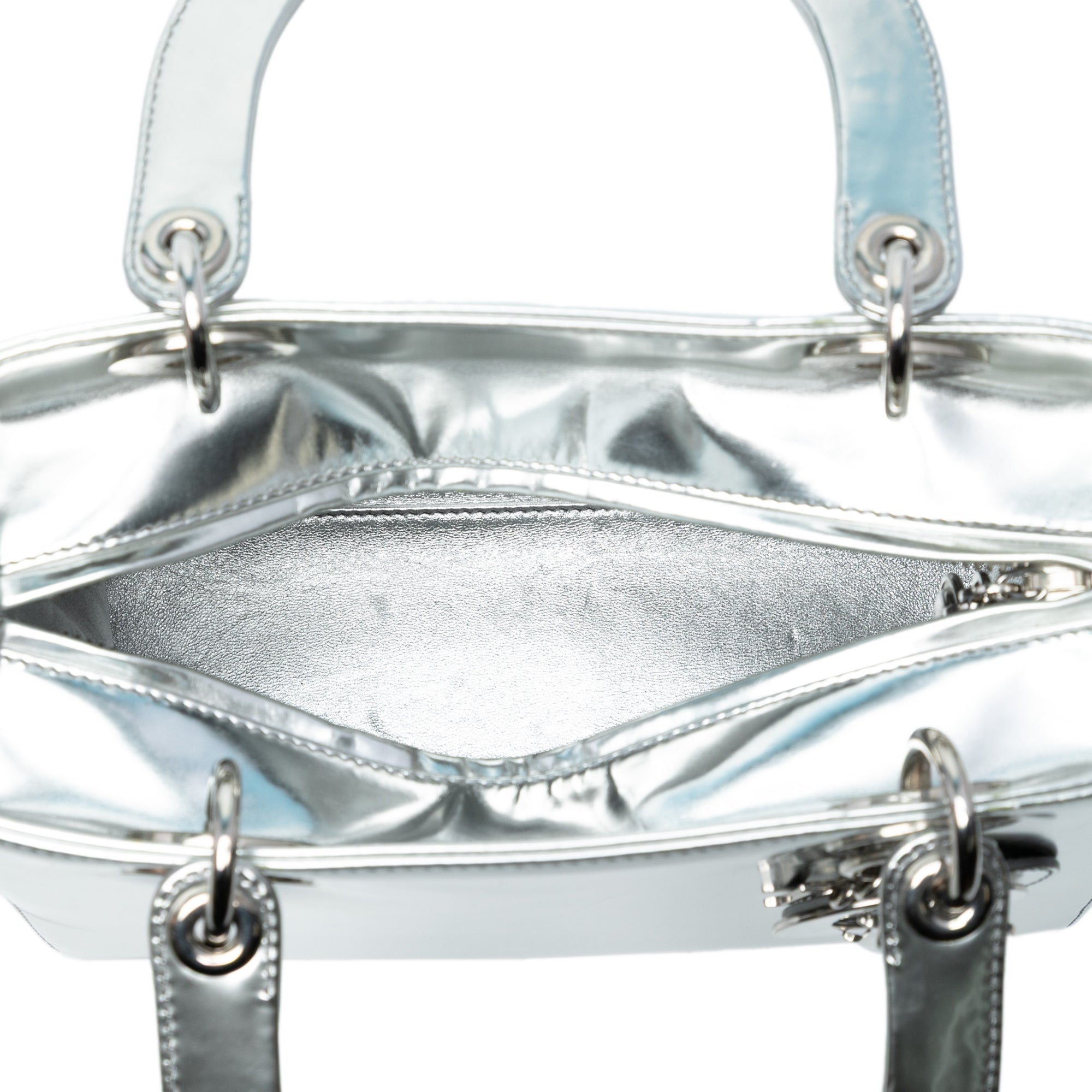 Medium Metallic Patent Lady Dior - Image 4