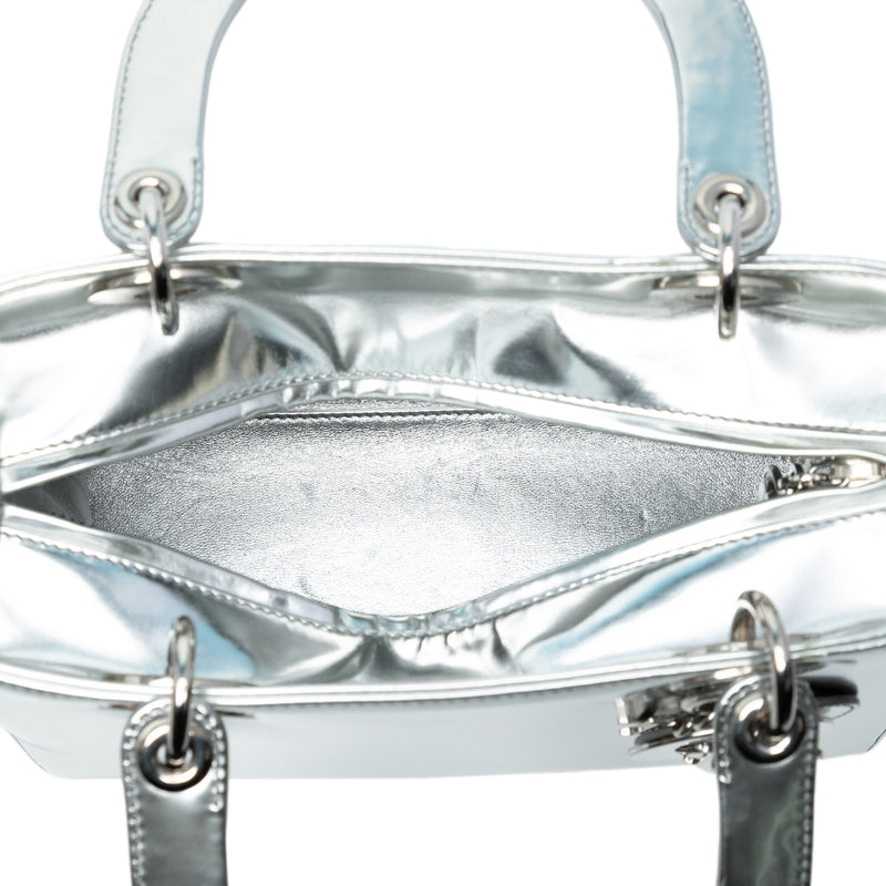 Medium Metallic Patent Lady Dior - Image 4