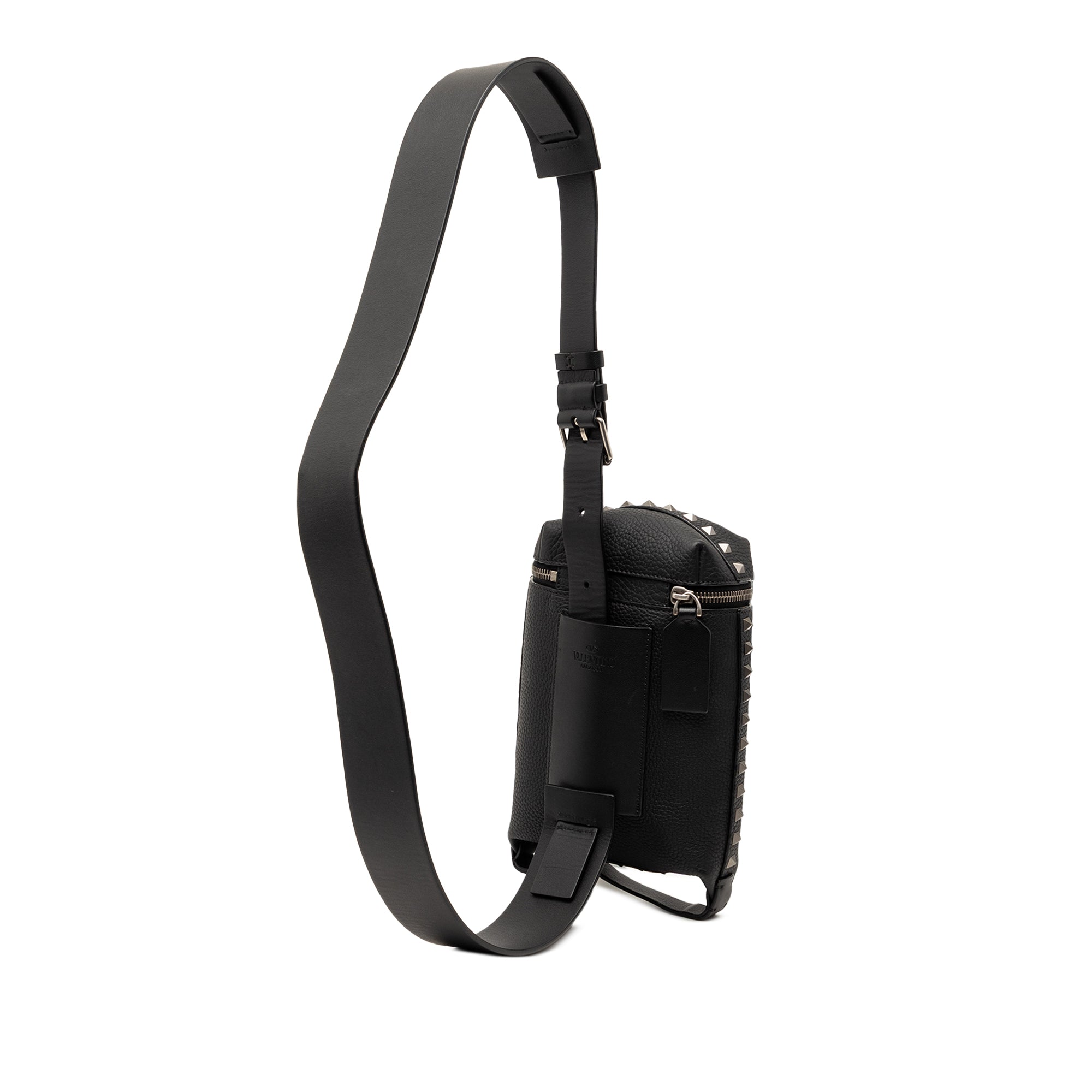 Grainy Calfskin Rockstud Convertible Sling Bag - Image 2