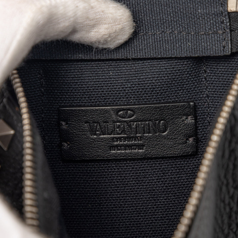 Grainy Calfskin Rockstud Convertible Sling Bag - Image 5