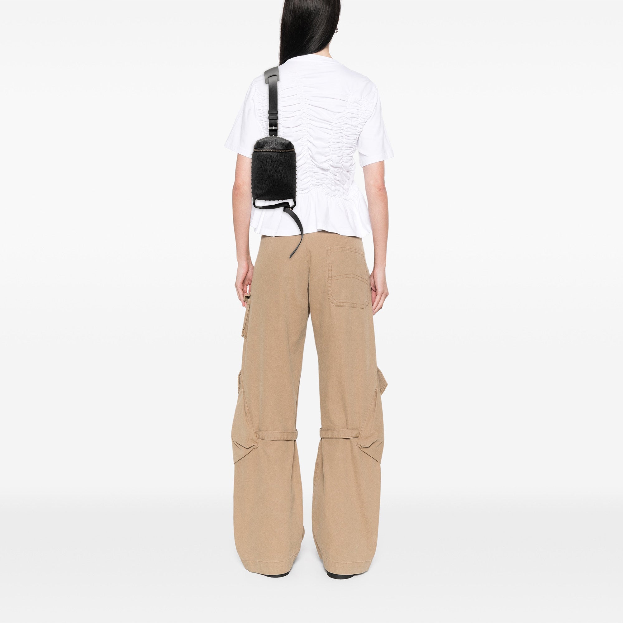 Grainy Calfskin Rockstud Convertible Sling Bag - Image 6