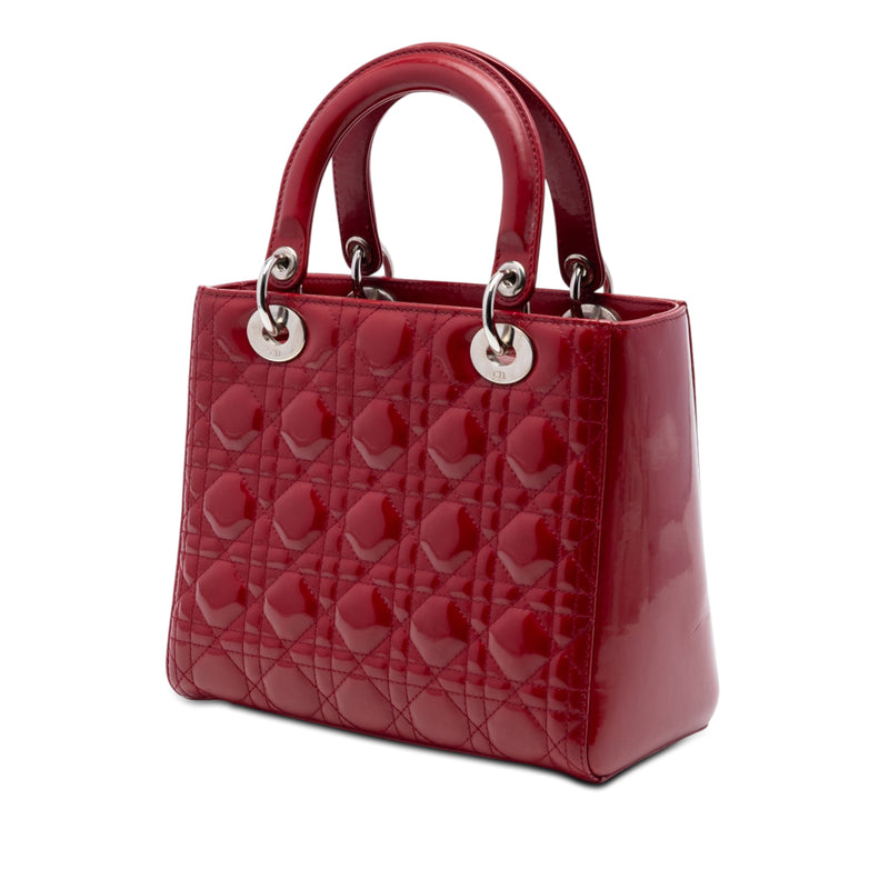 Medium Patent Cannage Lady Dior - Image 2