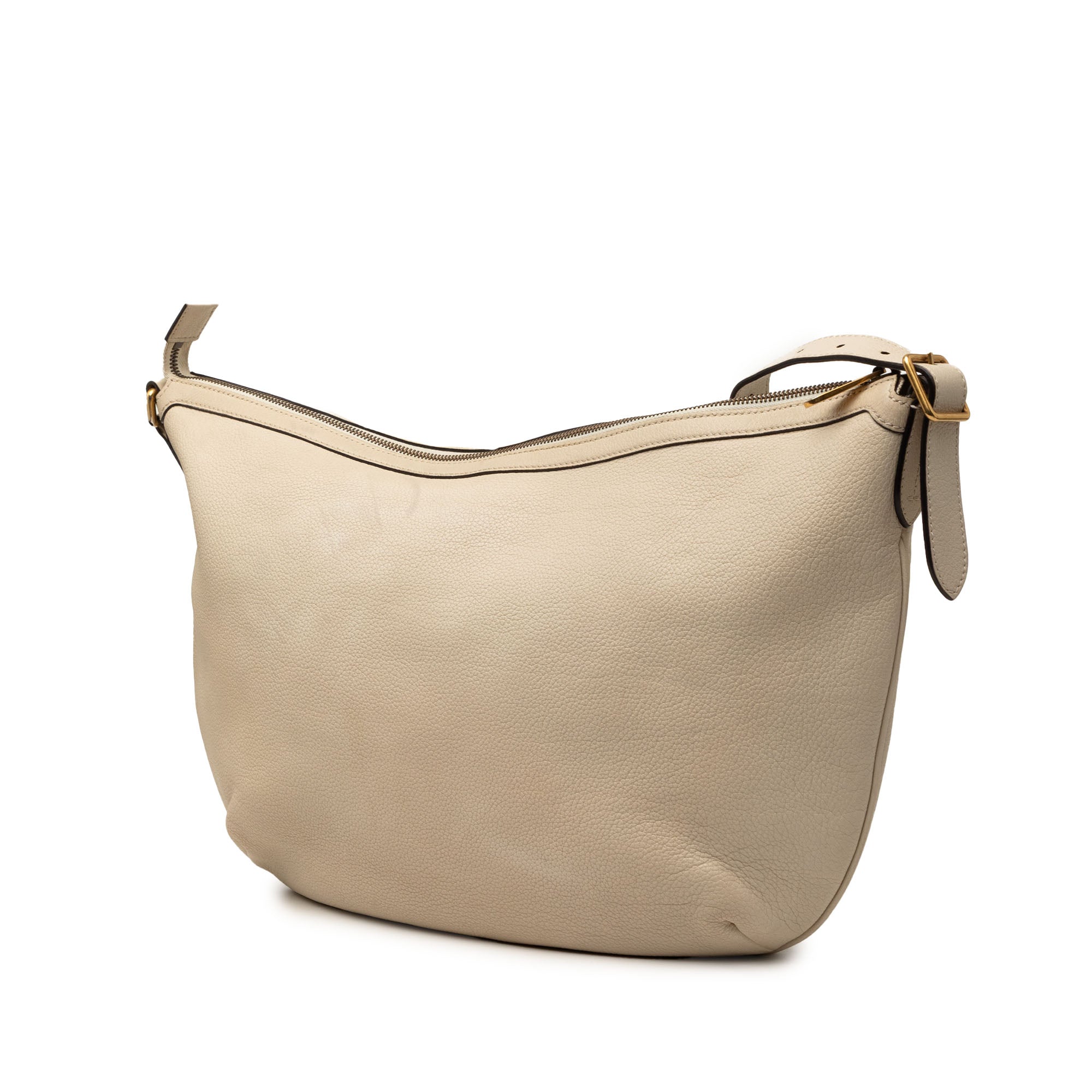 Leather Logo Half Moon Crossbody - Image 2