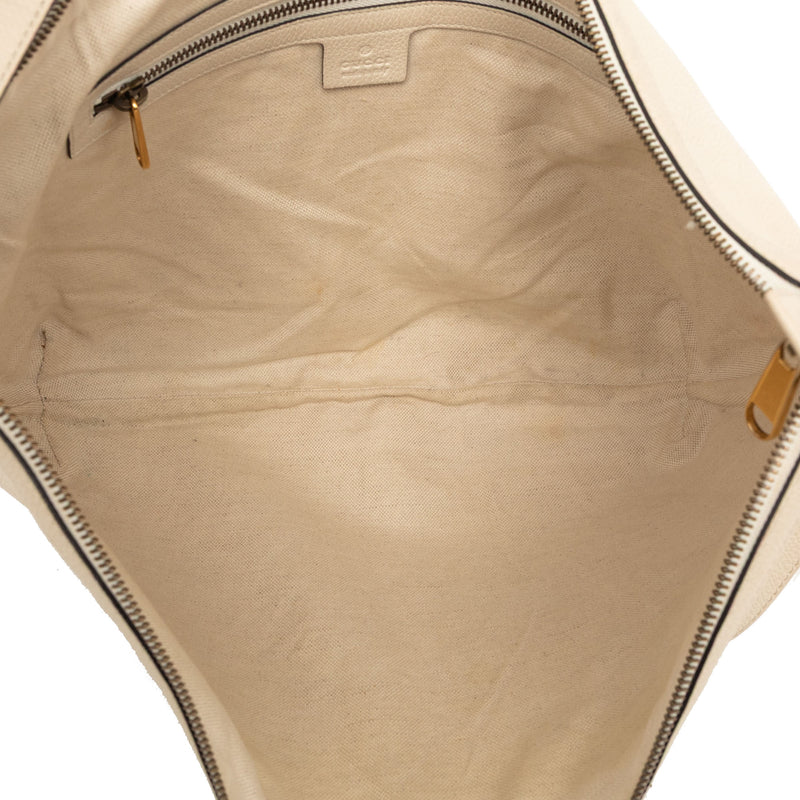 Leather Logo Half Moon Crossbody - Image 4