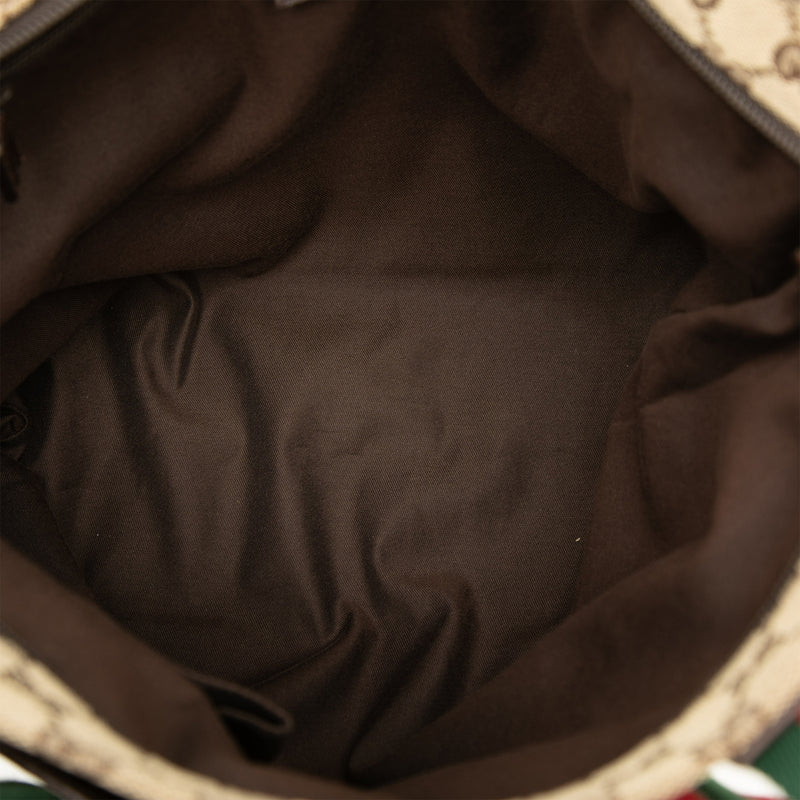 GG Canvas Web Satchel - Image 4