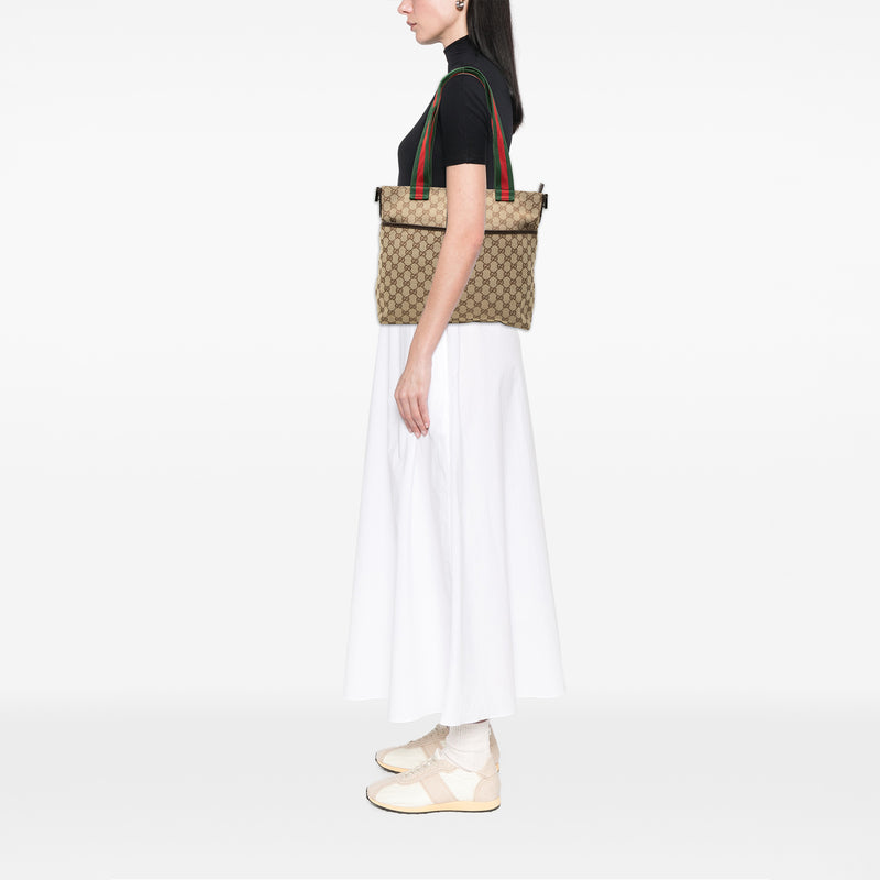 GG Canvas Web Satchel - Image 6