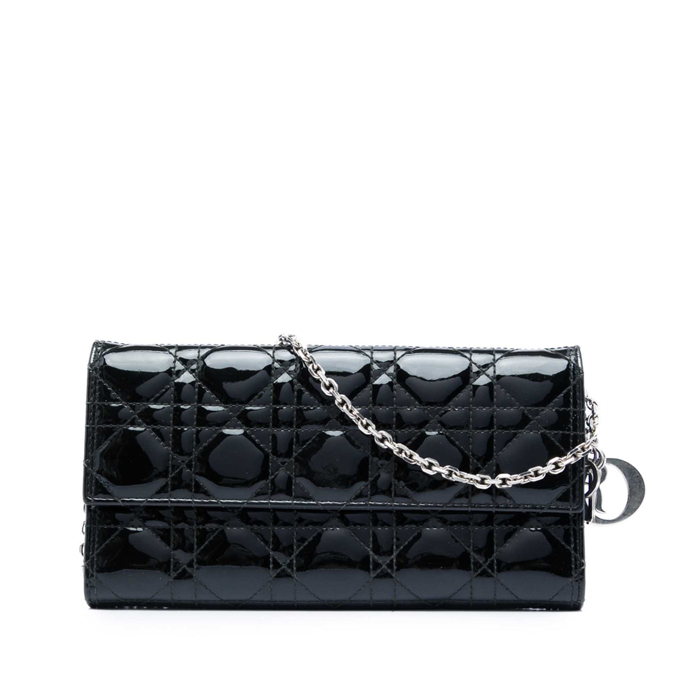 Patent Cannage Lady Dior Wallet On Chain - Image 1
