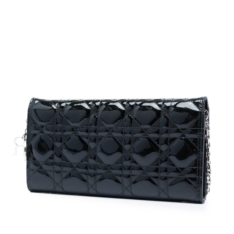 Patent Cannage Lady Dior Wallet On Chain - Image 2