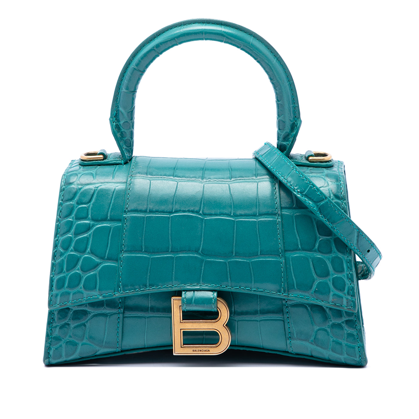 Croc Embossed Calfskin Hourglass Top Handle Bag XS - Image 1