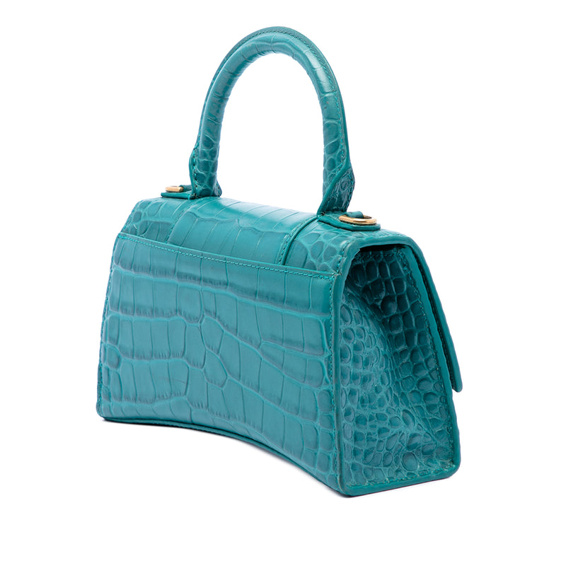 Croc Embossed Calfskin Hourglass Top Handle Bag XS - Image 2