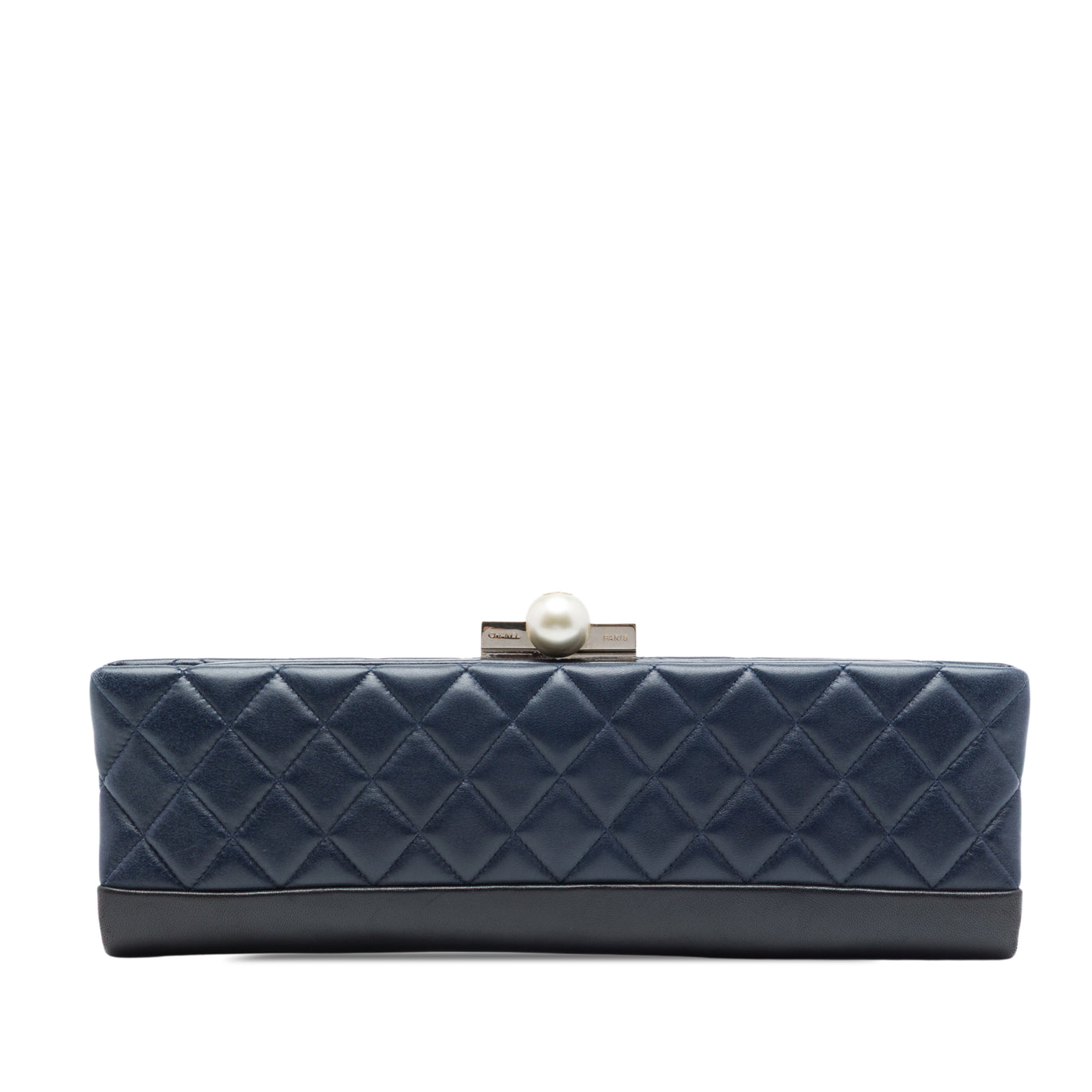 CC Quilted Lambskin Pearl Evening Baguette Clutch - Image 1
