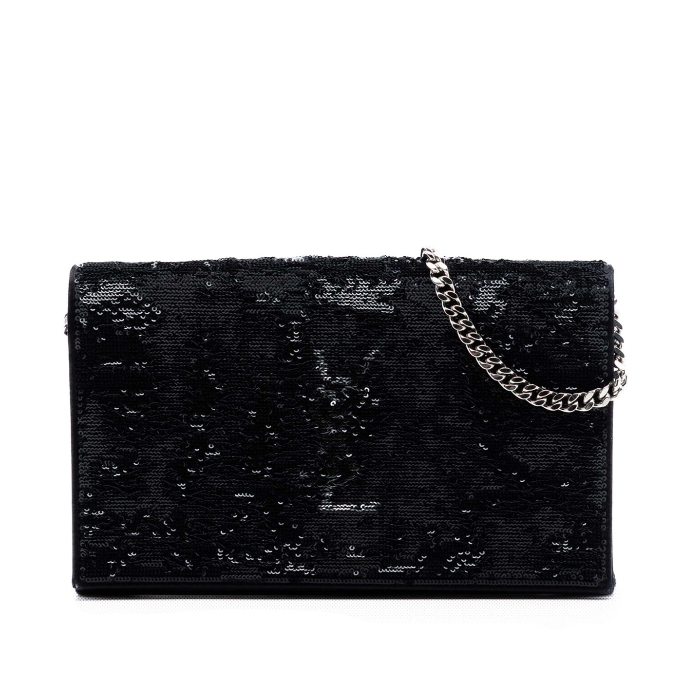 Sequin Monogram Kate Wallet on Chain - Image 1