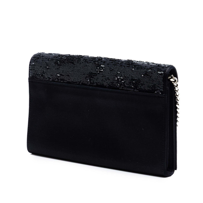Sequin Monogram Kate Wallet on Chain - Image 2