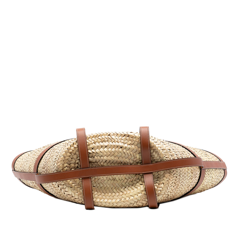 Medium Raffia Gridded Classic Panier Tote - Image 3