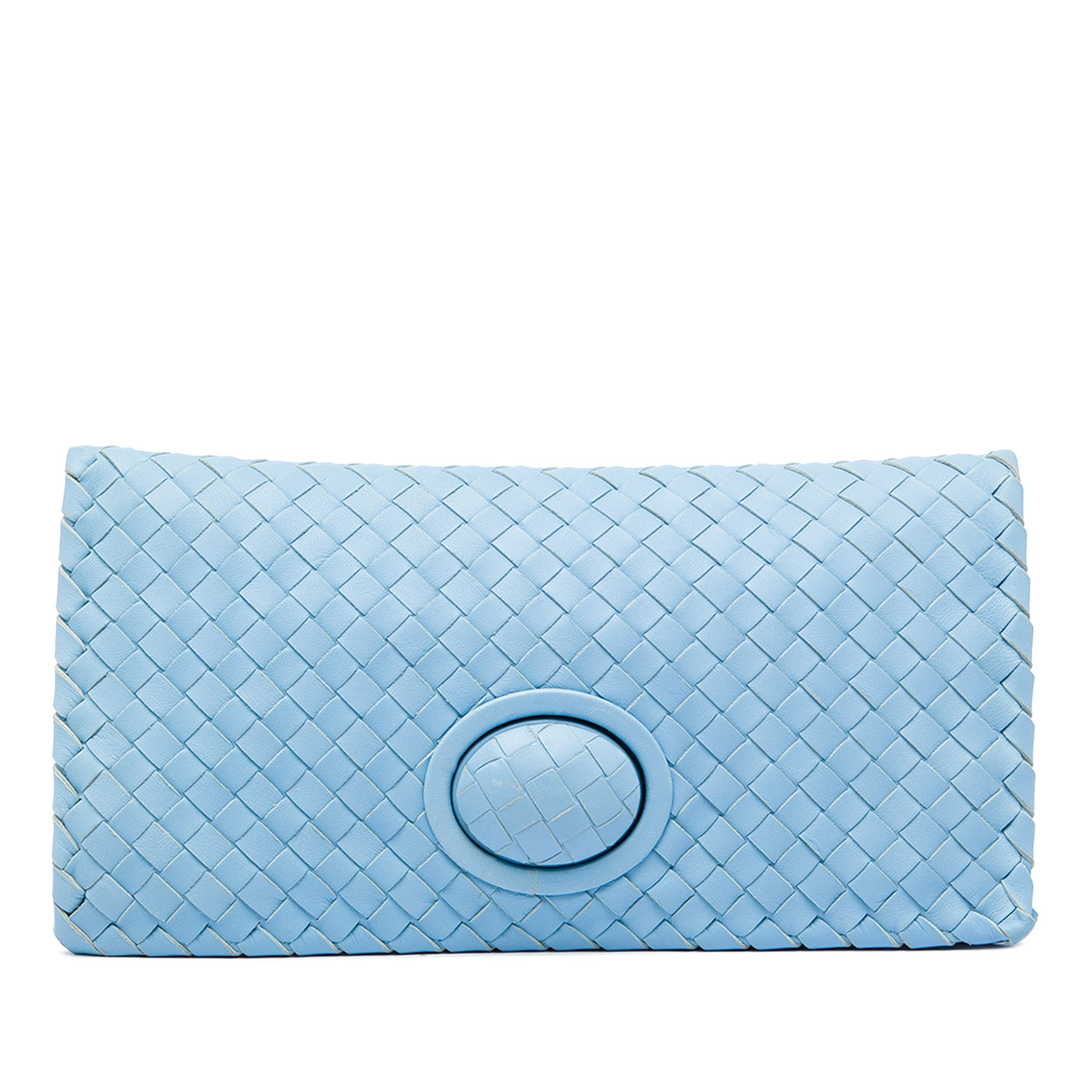 Nappa Intrecciato Turn Lock Clutch - Image 1