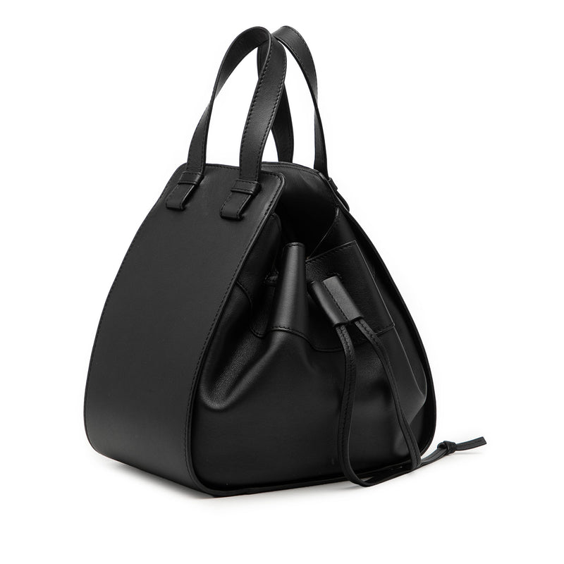 Small Leather Drawstring Hammock Bag - Image 2