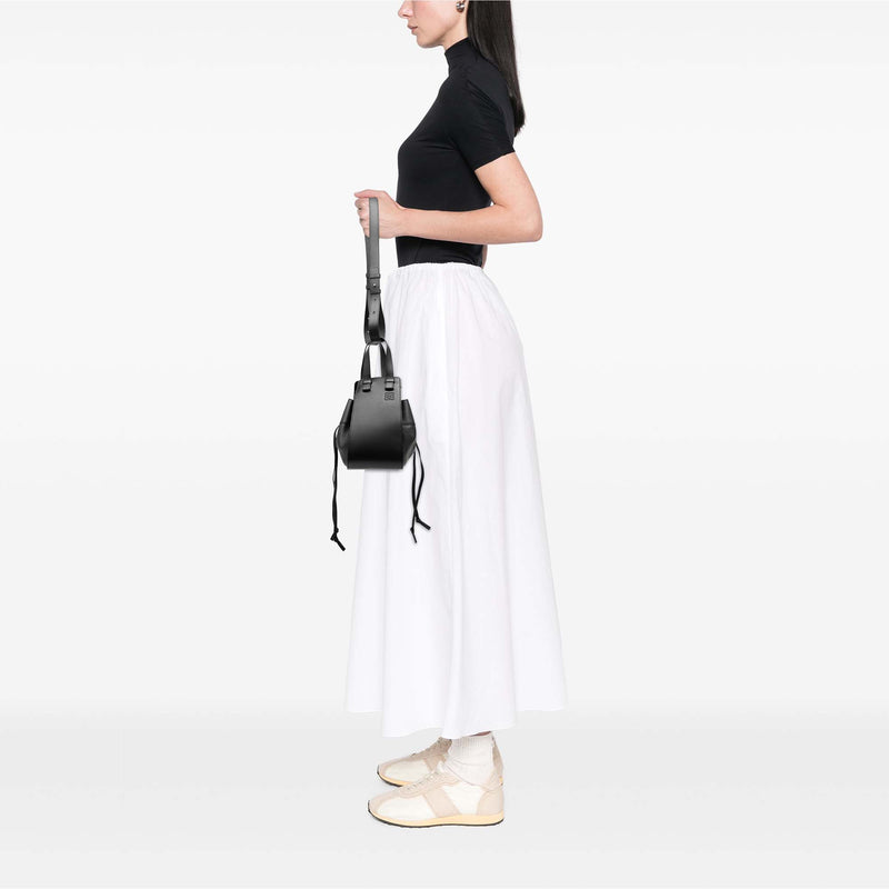 Small Leather Drawstring Hammock Bag - Image 7