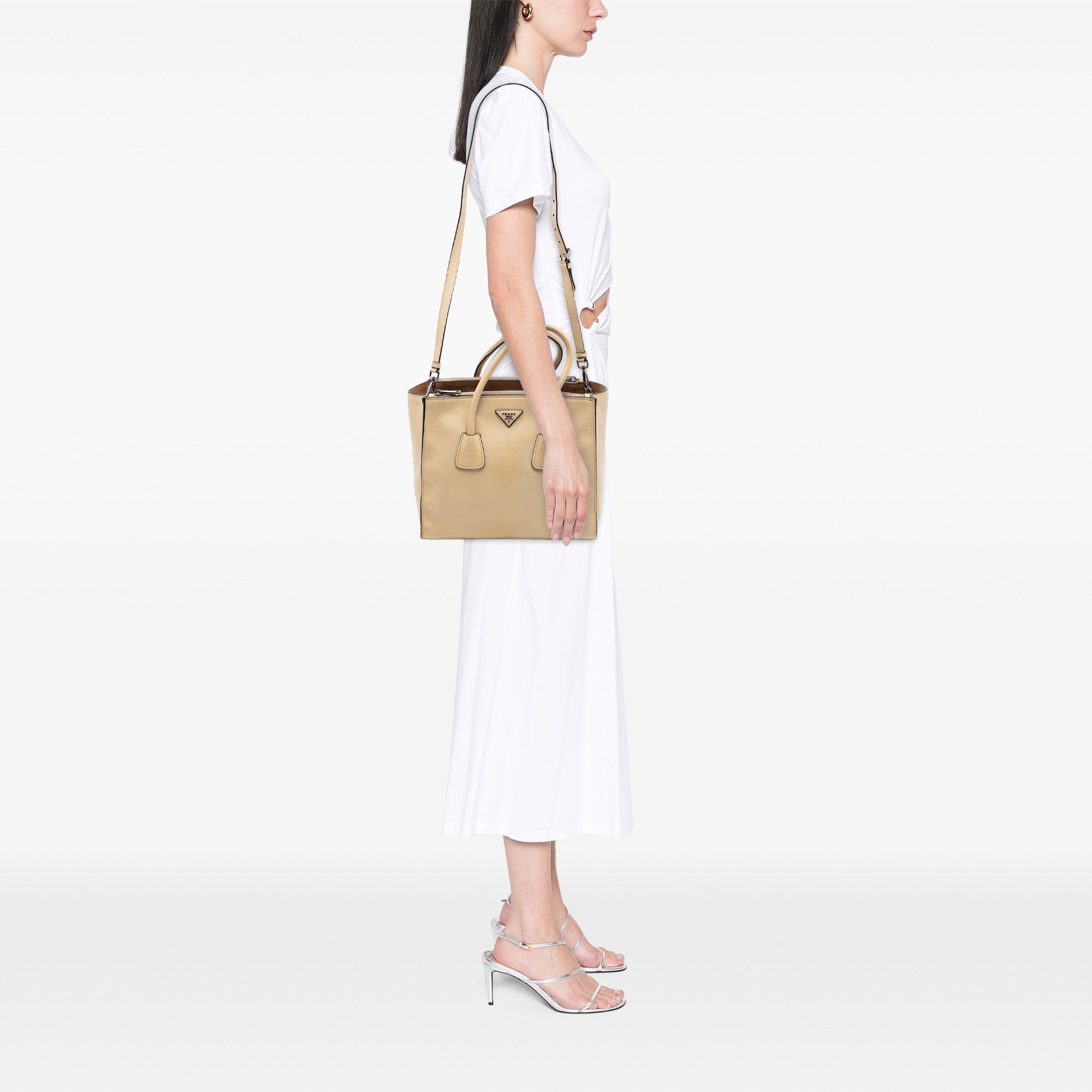 Glace Calf Twin Pocket Double Handle Satchel - Image 6