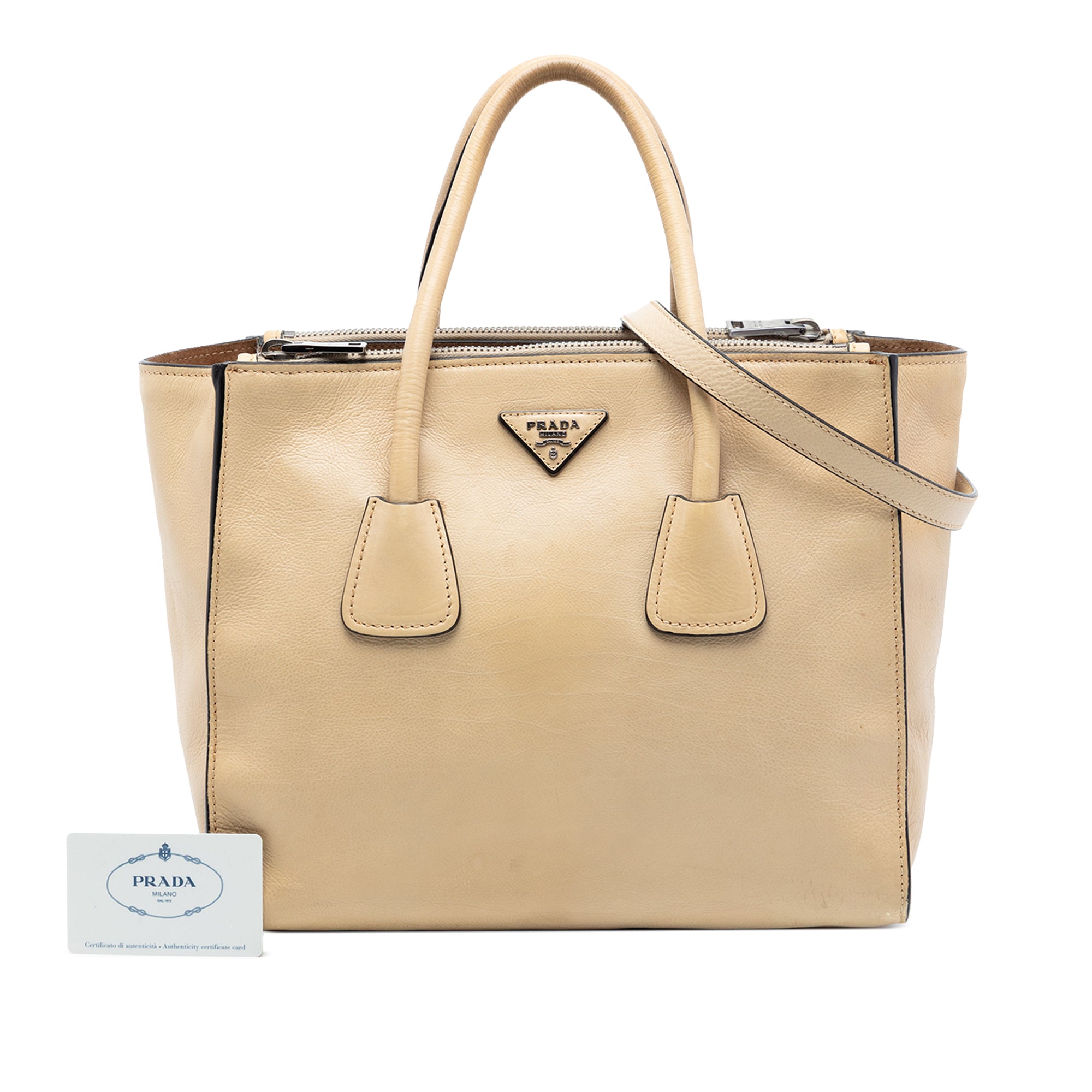 Glace Calf Twin Pocket Double Handle Satchel - Image 7