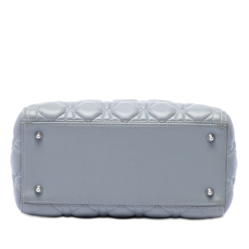 Medium Metallic Lambskin Cannage Lady Dior - Image 3