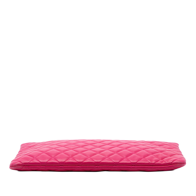 Large Quilted Lambskin O Case Clutch - Image 3