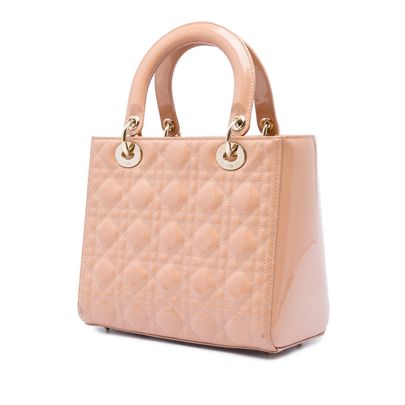 Medium Patent Cannage Lady Dior - Image 2