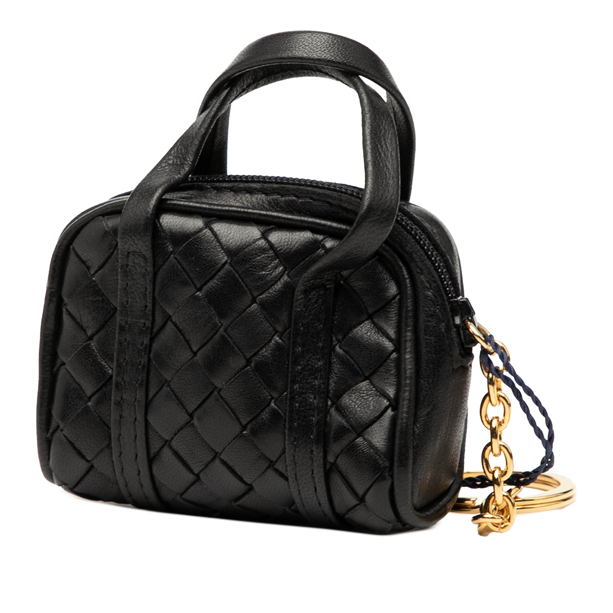 Nappa Intrecciato Pouch Key Holder and Bag Charm - Image 2