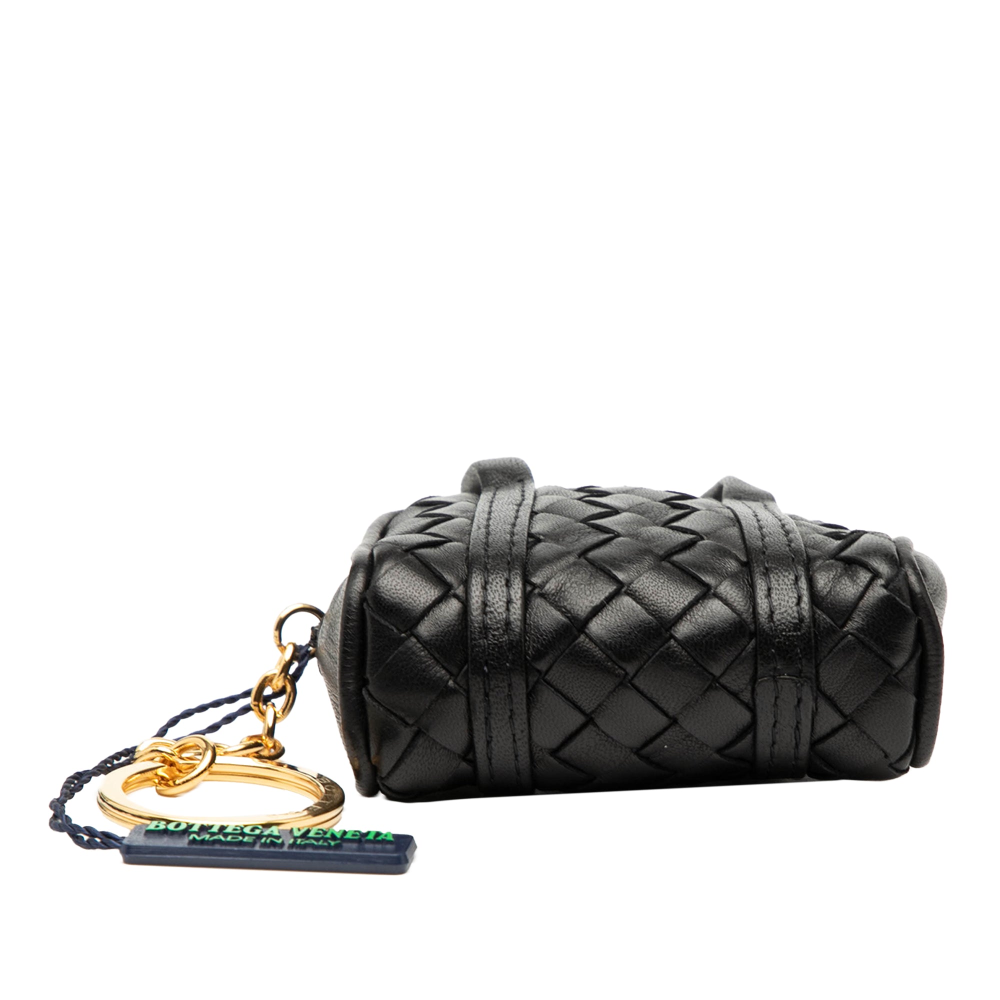 Nappa Intrecciato Pouch Key Holder and Bag Charm - Image 3