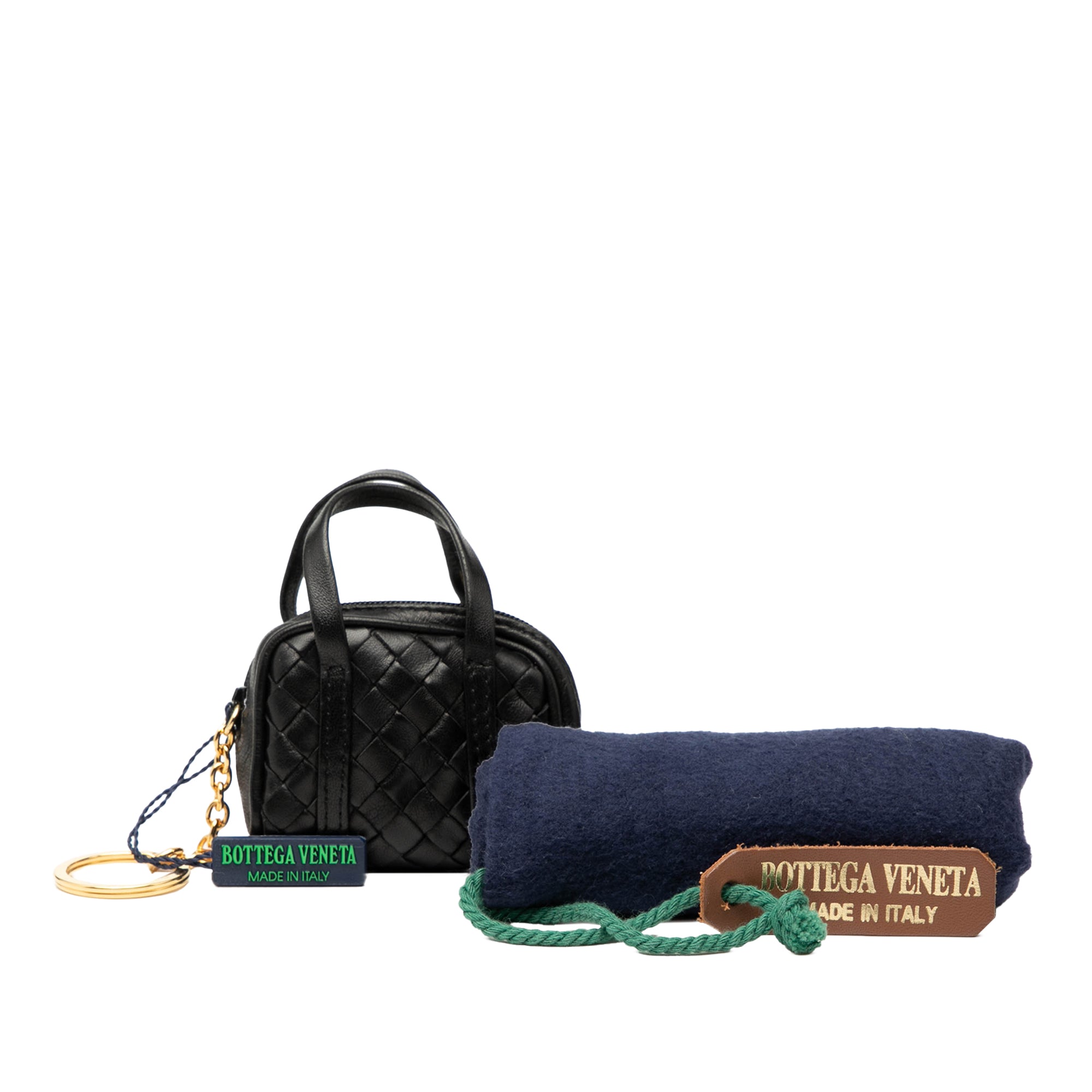 Nappa Intrecciato Pouch Key Holder and Bag Charm - Image 7