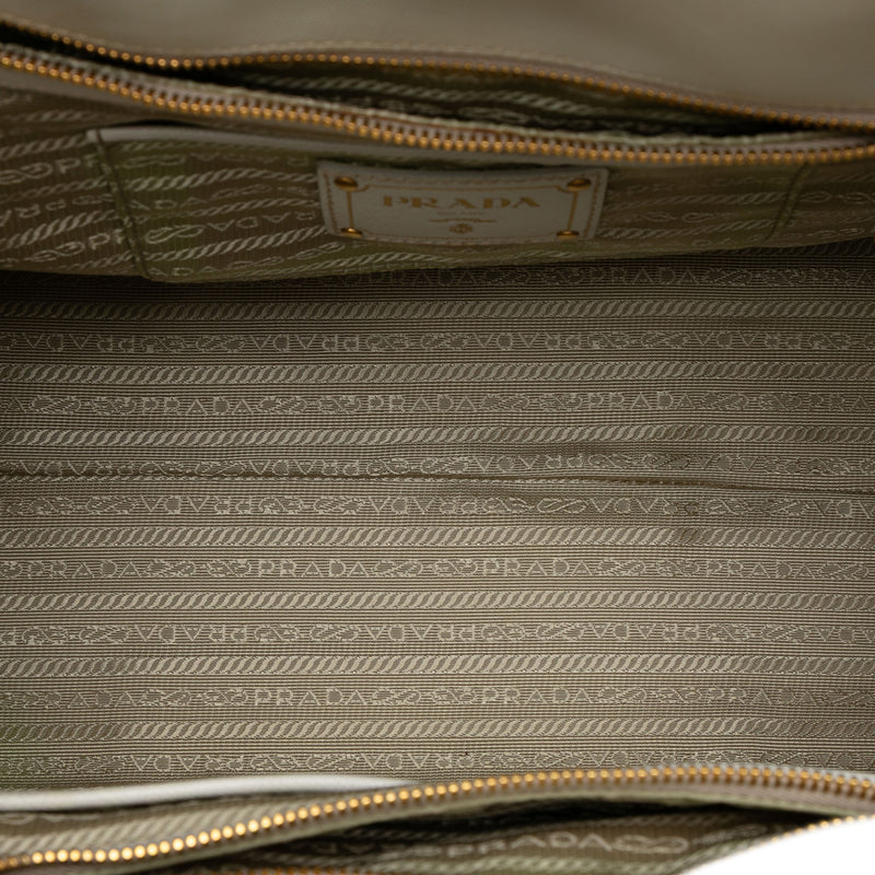 Saffiano Trimmed Canvas Canapa Satchel - Image 4