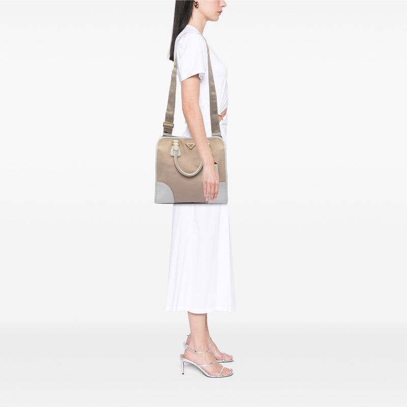 Saffiano Trimmed Canvas Canapa Satchel - Image 7