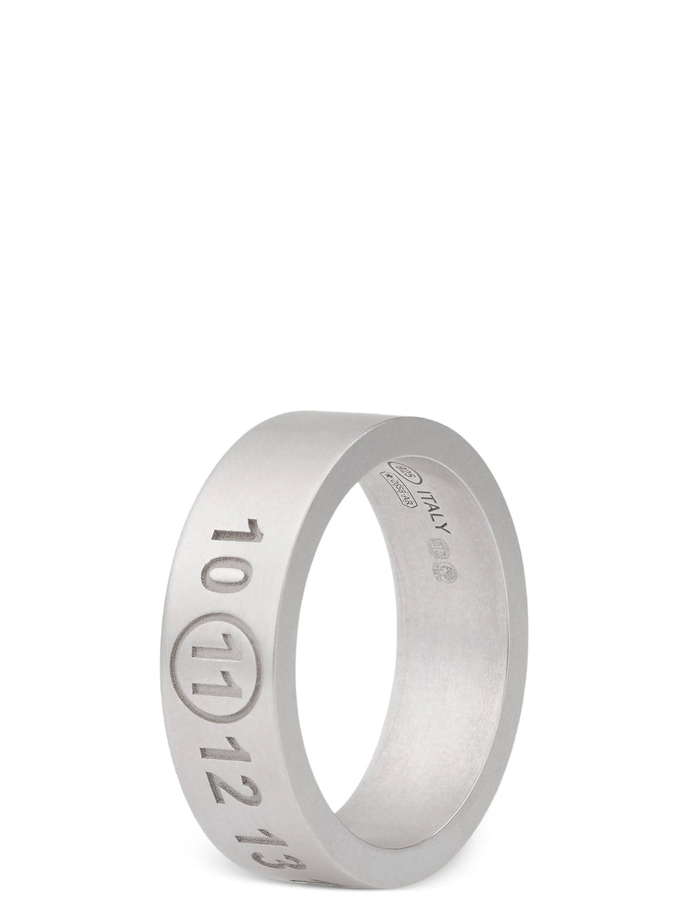 Maison Margiela Engraved Number Reference Ring — Silver Rings