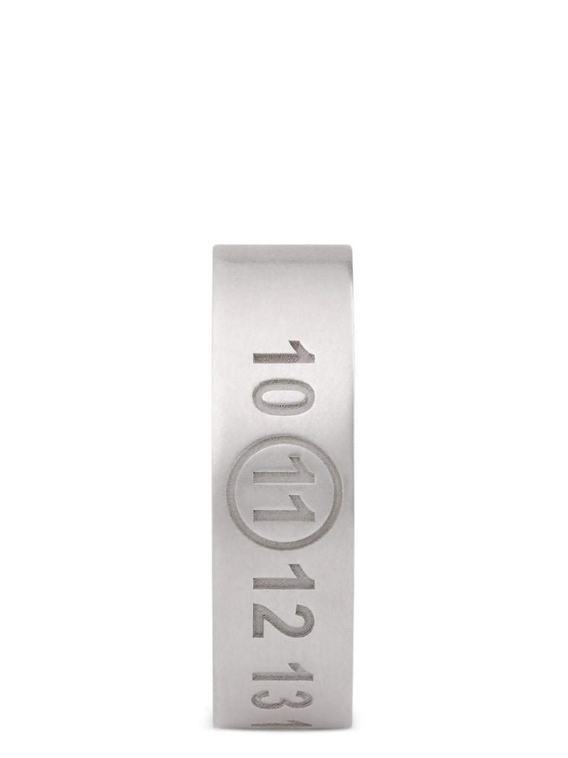 Maison Margiela Engraved Number Reference Ring — Silver Rings