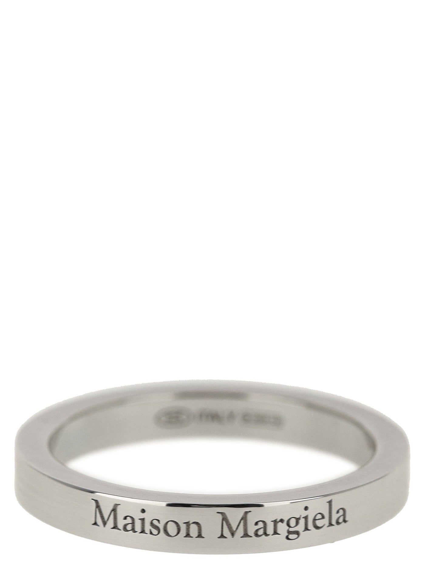 Maison Margiela Logo-Engraved Sterling Silver Ring — Rings