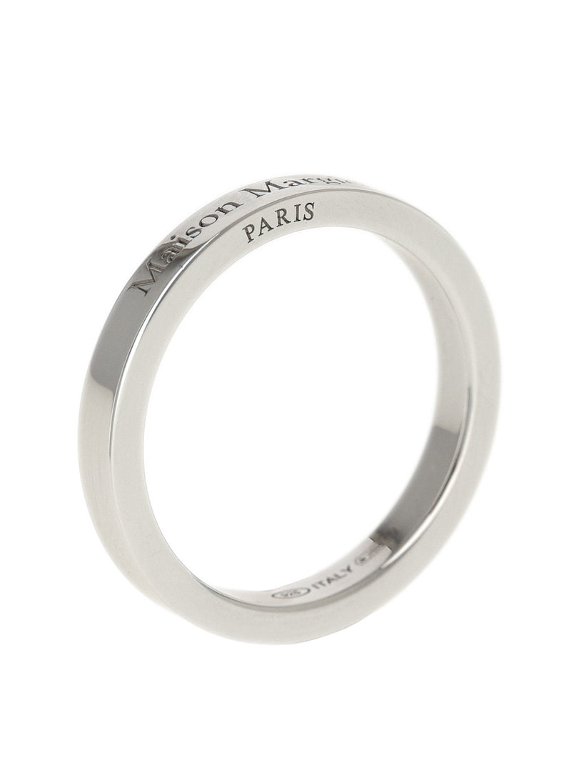 Maison Margiela Logo-Engraved Sterling Silver Ring — Rings