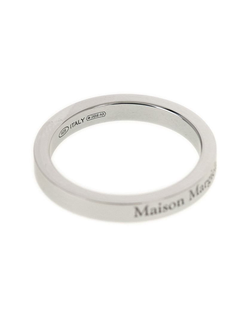 Maison Margiela Logo-Engraved Sterling Silver Ring — Rings
