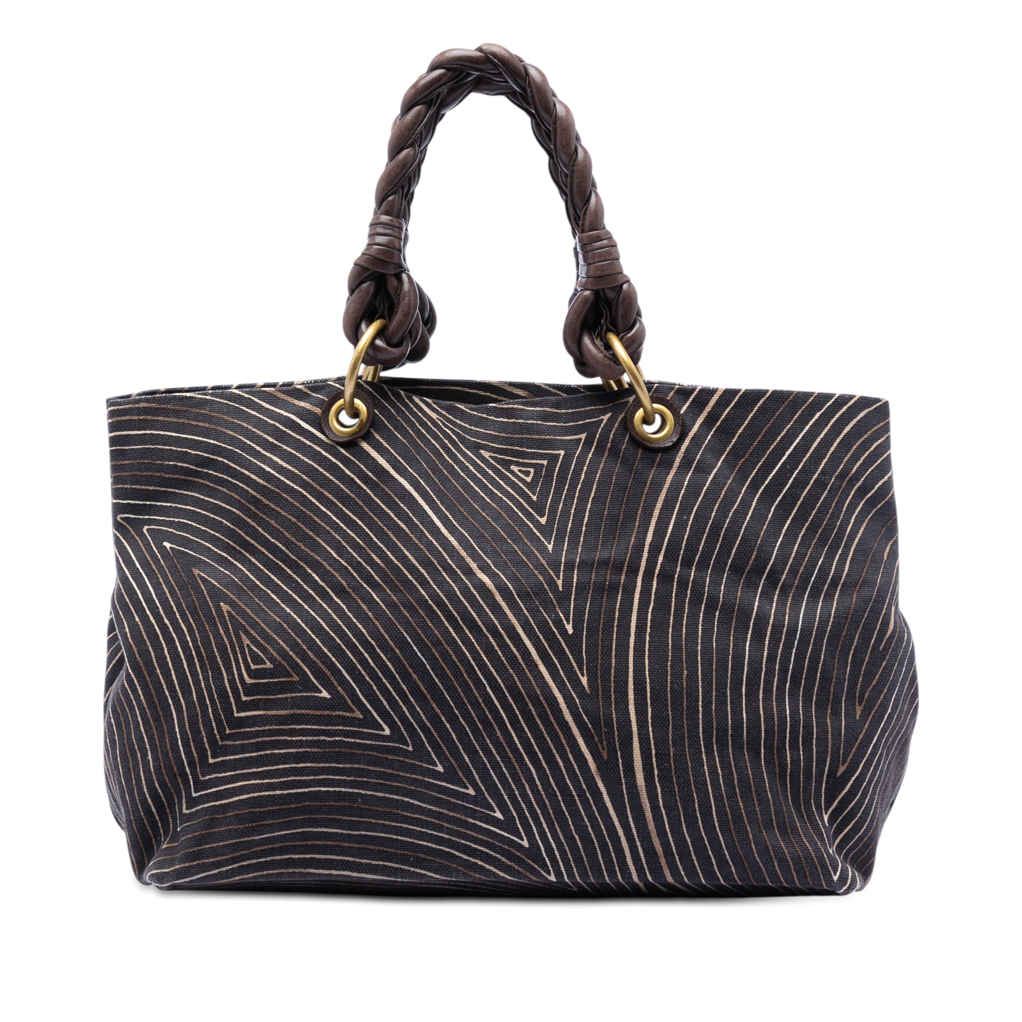Printed Canvas Cabat Tote - Image 1