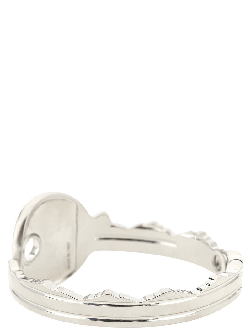 Mm6 Maison Margiela Numeric Signature Metal Key Bracelet — Silver Bracelets