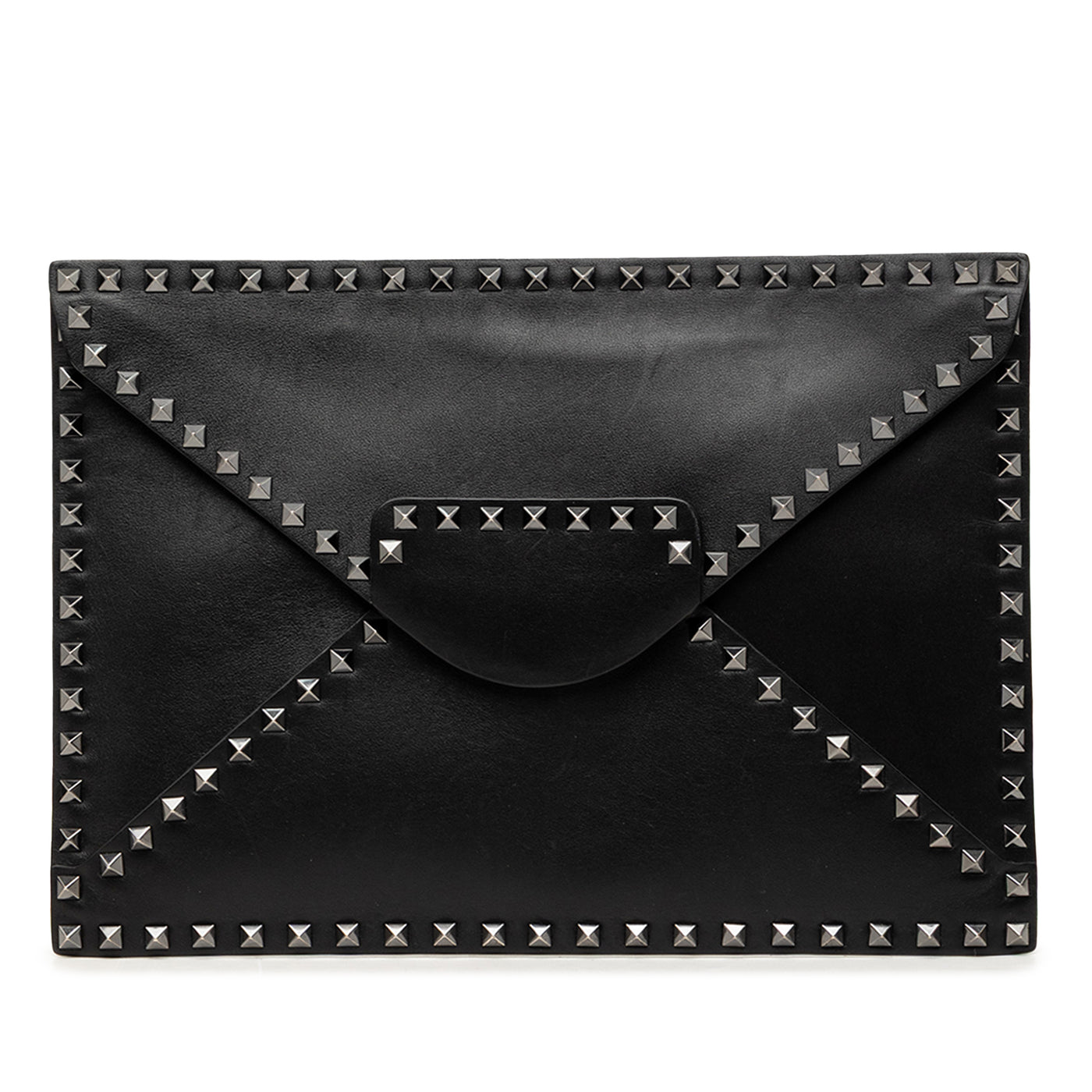 Leather Rockstud Untitled Envelope Clutch - Image 1