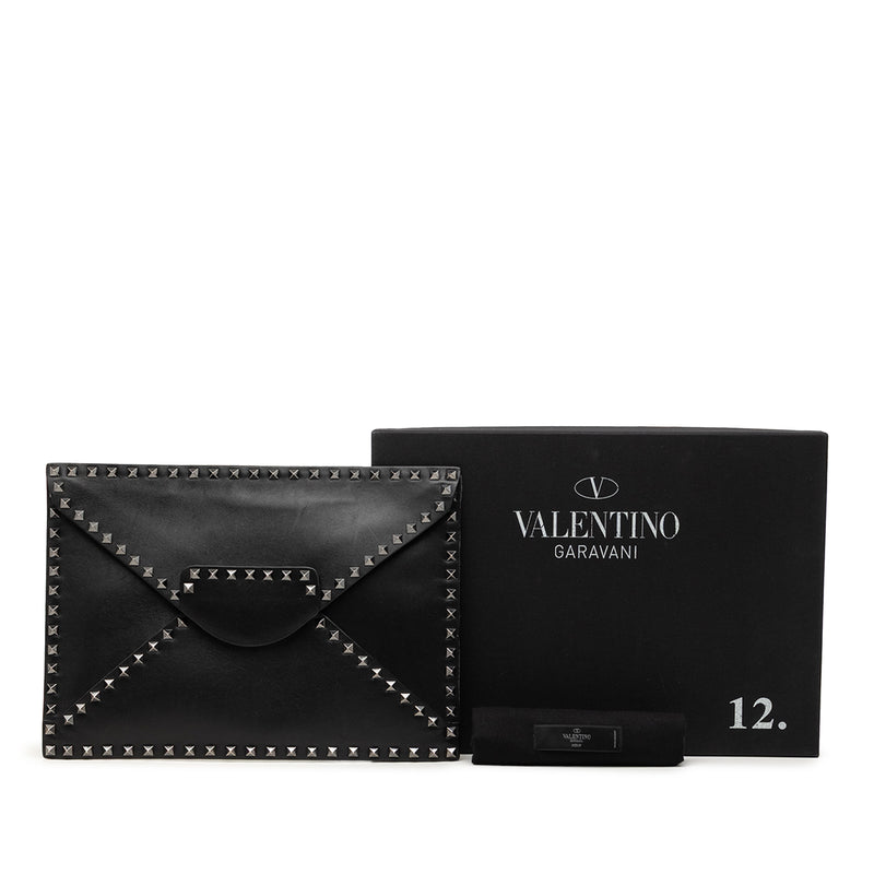 Leather Rockstud Untitled Envelope Clutch - Image 8