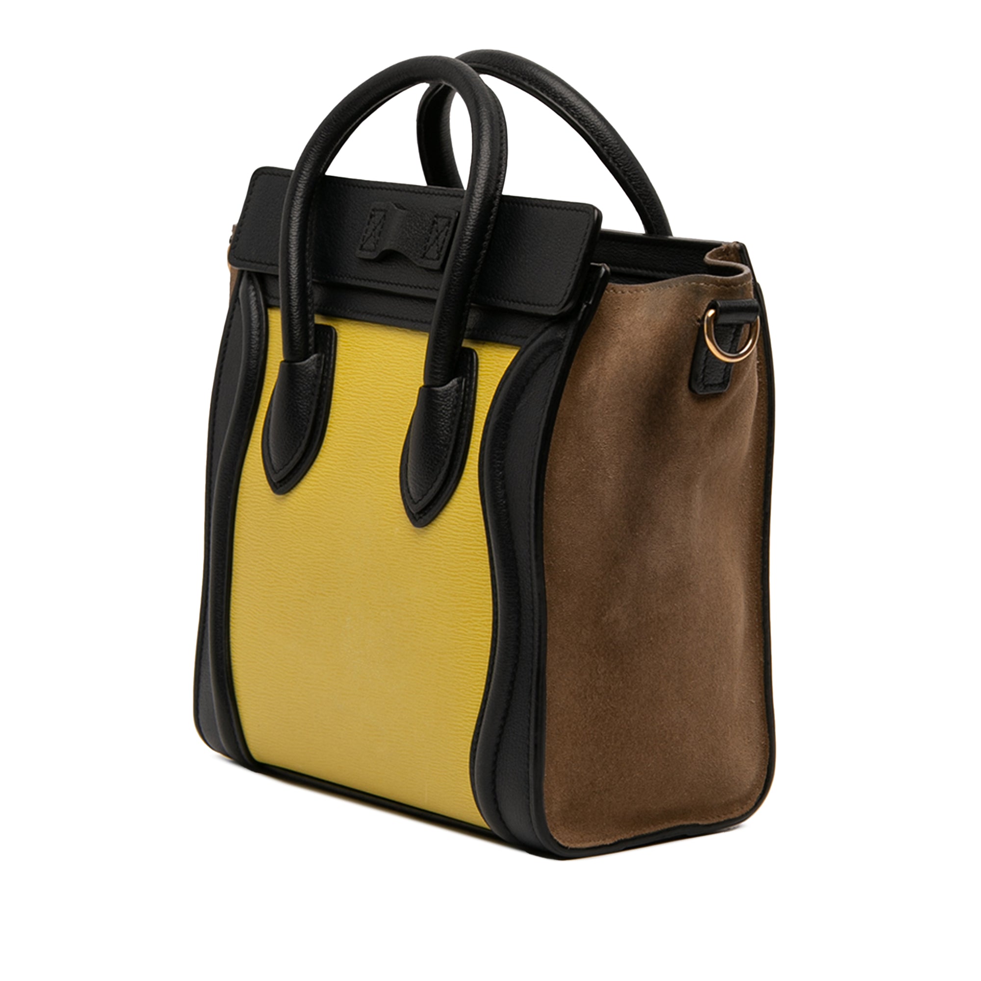 Nano Tricolor Calfskin and Suede Luggage Tote - Image 2